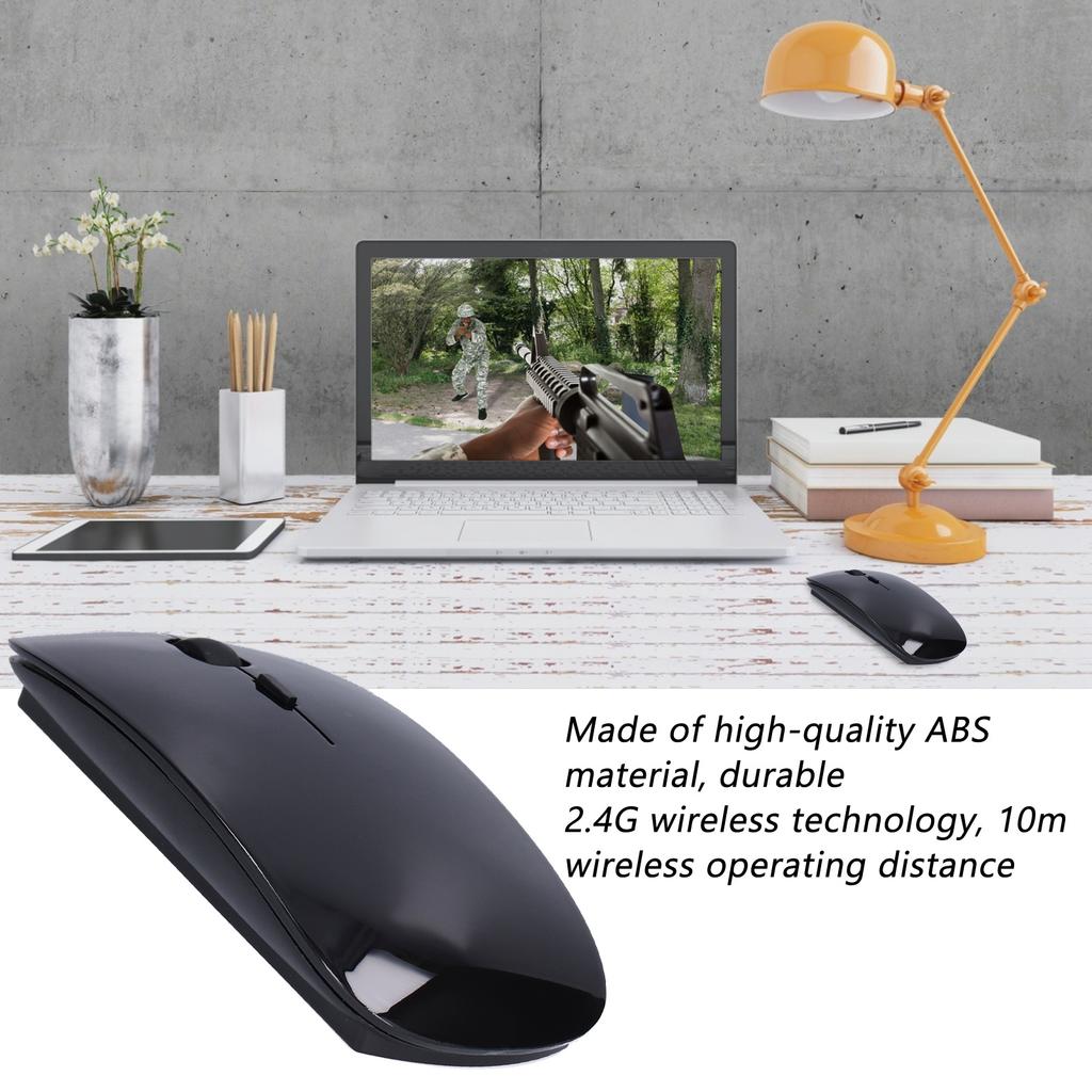 Wireless Mouse Smart Slim Portable 2.4G Cordless Mouse with USB Receiver for   Laptop Computer Tablet