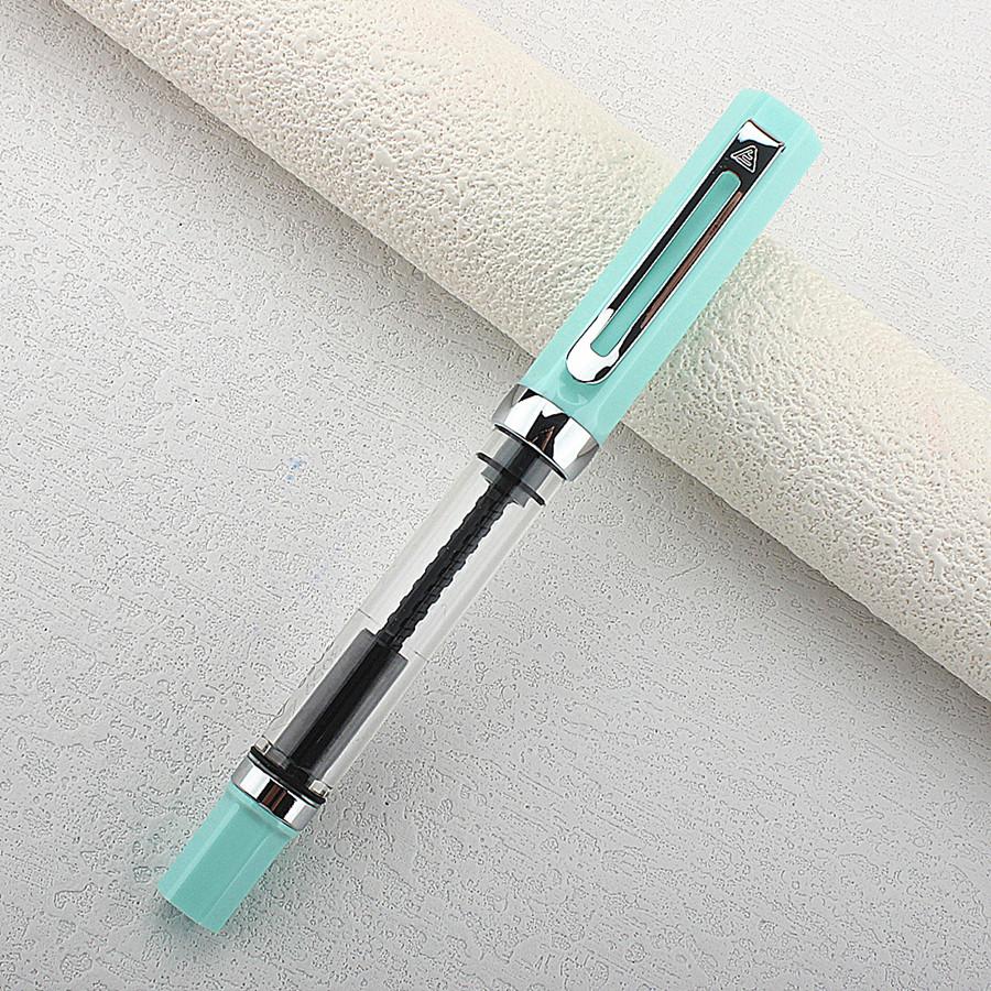 3059 Piston Filling Fountain Pen Acrylic  EF/F/ Nib with Silvery Clip Smooth Writing Office Gift Pen