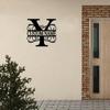 Personalized Metal Wall Art Custom Initials Family Name Light Beam Design Iron Steel Decor Home Porch Garden Gift Birthday