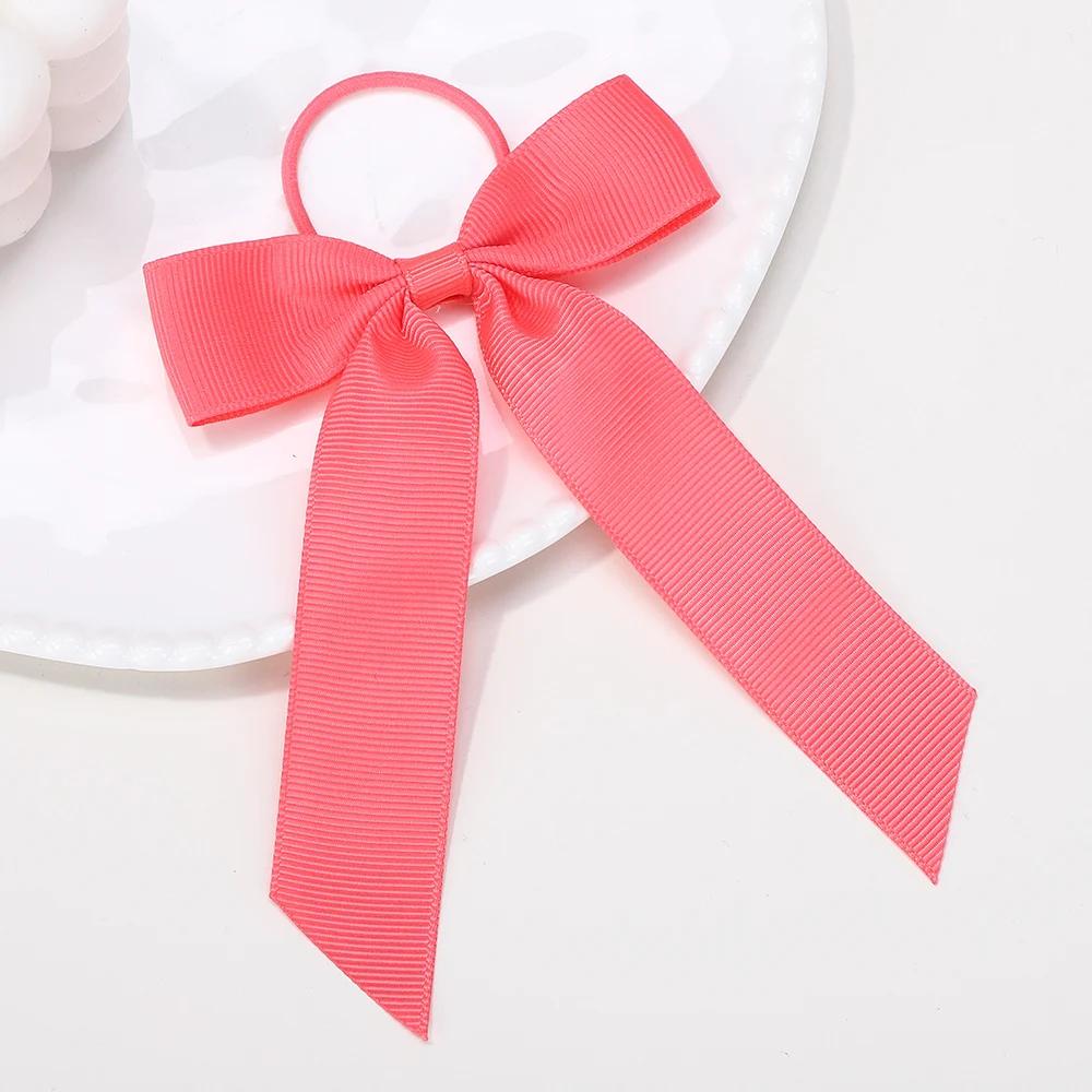 Süße Schleifen-Haarbänder Kleinkind Cheer-Schleife Haargummi Kinder Mode Einfarbig für Mädchen Kinder Party Kopfbedeckung Haaraccessoires