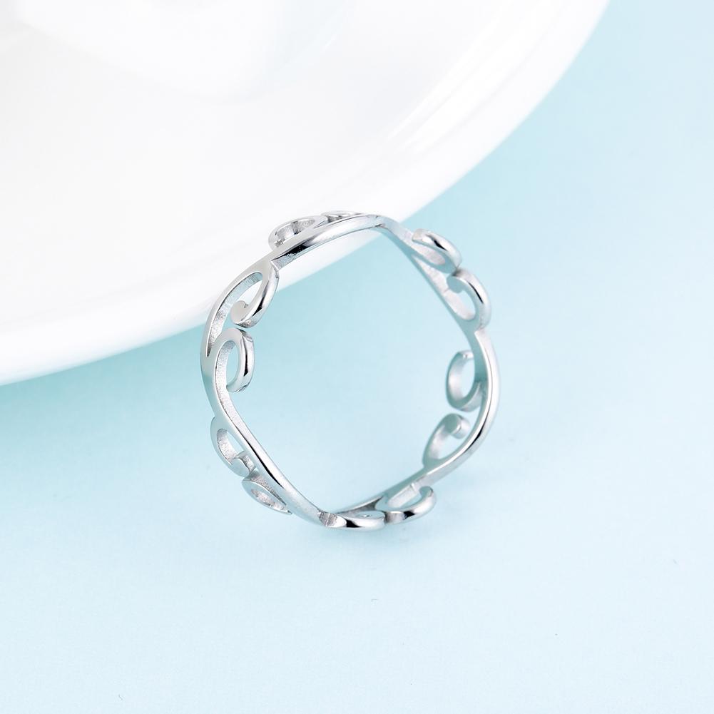 Vintage Filigree Flower Ring Women Girls Stainless Steel Romantic Gold Color Casual Rings Jewelry Anniversary Gift