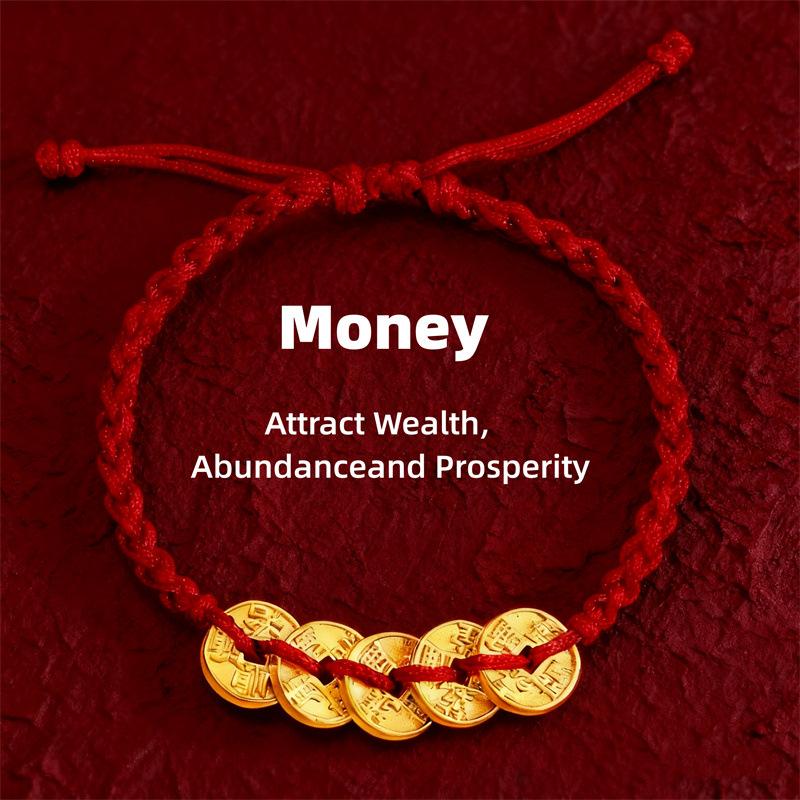 Fashion Handmade Red Rope Beads Bracelets For Men And Women Praying Wristband Lucky Health Amulet Jewelry Gift