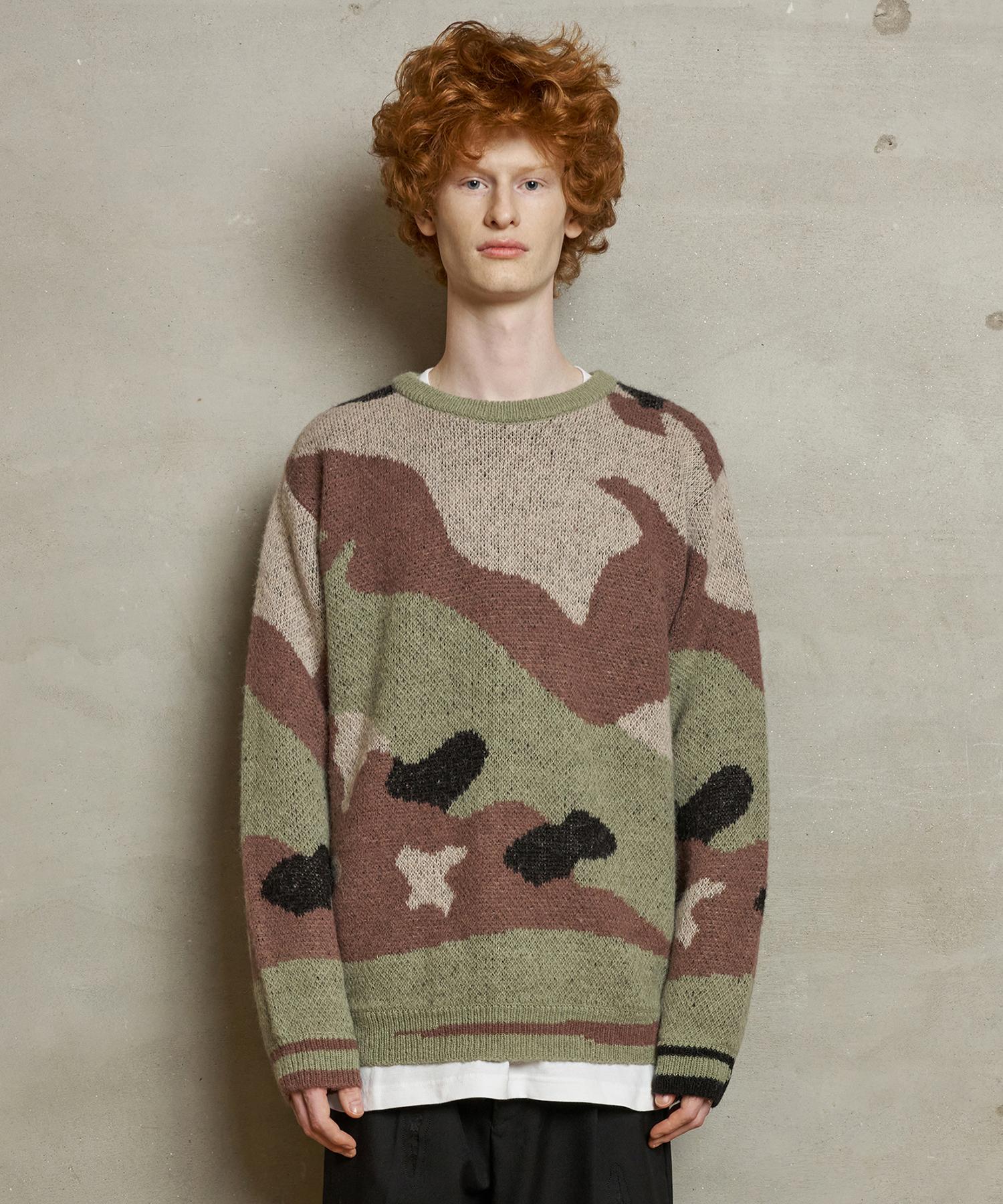 Analogoid Brushed Camo Knit / Khaki Khaki/S