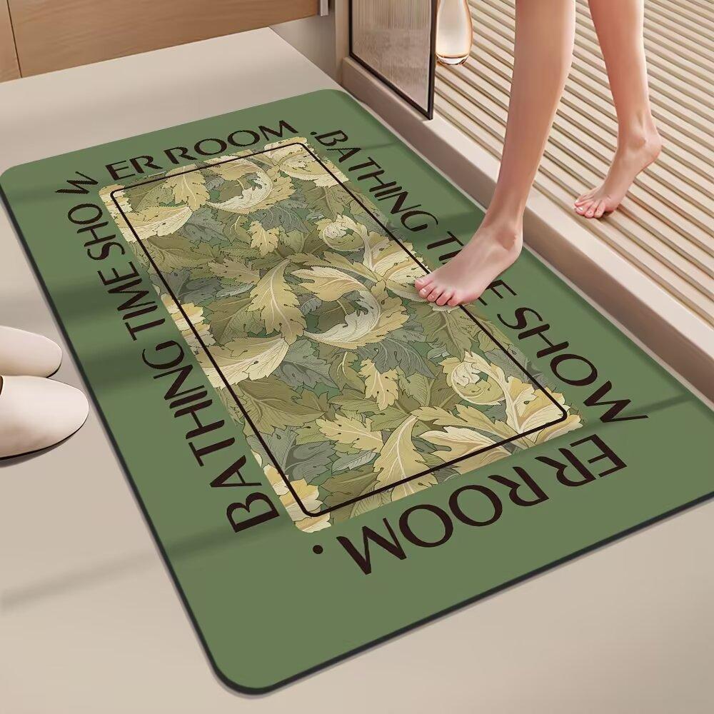 American Flower Light Luxury Advanced Sense Bathroom Absorbent Mat Dirty Non-slip Mat Toilet Quick Dry Good Care Door Mat