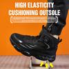 High-top Rotating Button New Safety Shoes Men Anti-smash Anti-puncture Work Shoes Fashion Men Sport Shoes Security Protective Boots Men