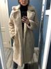2024 Extra Long Plus Size Women's Faux Rabbit Fur Coat - Warm Winter Outerwear