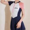 Swimsuit women's conservative hot spring one-piece swimsuit new summer professional belly cover and thin swimsuit