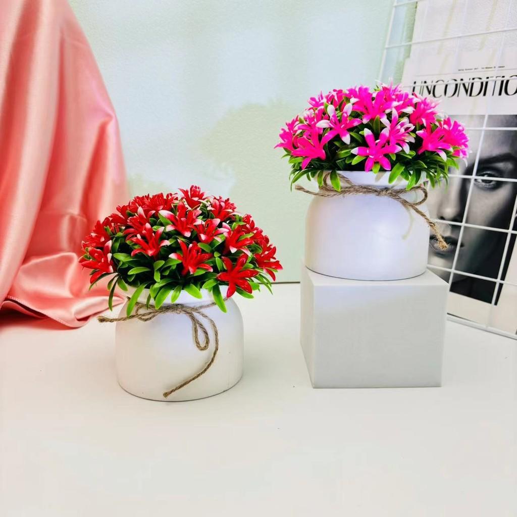 Artificial Orchid Flower Potted Plant Indoor Garden And Living Space Decoration