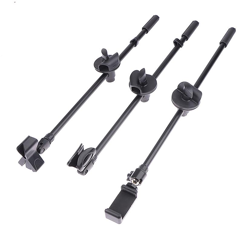 55Cm Microphone Crossbar Stand Rotating Microphone Stand Screw Boom Arms Mic Clip Phone Holder Extension Bracket