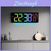 Modern Rgb Led Wall Clock With Multifunctional Display For Living Room Decor