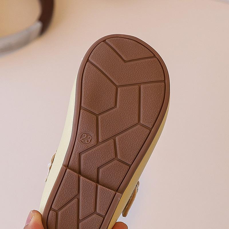 Children's leather shoes2026New Autumn Korean Style Girls' Versatile Bow Princess Shoes Student Soft Sole Flats