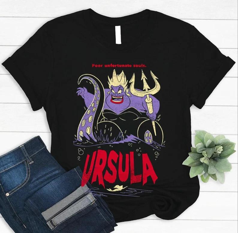 The Little Mermaid Shirt Villains Ursula Potrait Graphic Tshirt S