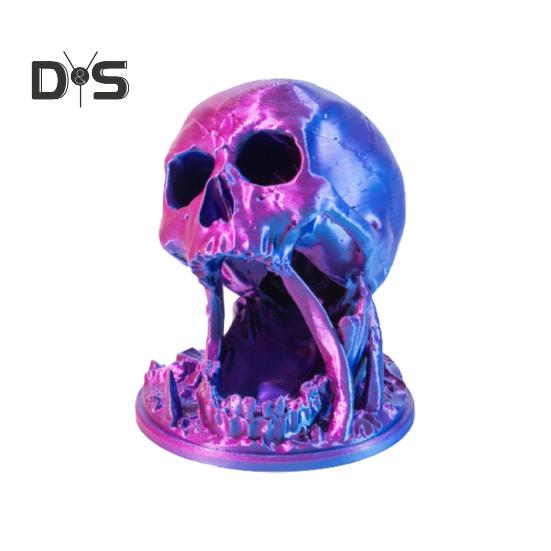

Хэллоуин Череп Фигурка Жуткий 3D Печатный Череп Смола Статуя Скульптура Домашний Офис Настольный Книжная Полка Украшение Орнамент Фестиваль Подарок фиолетовый