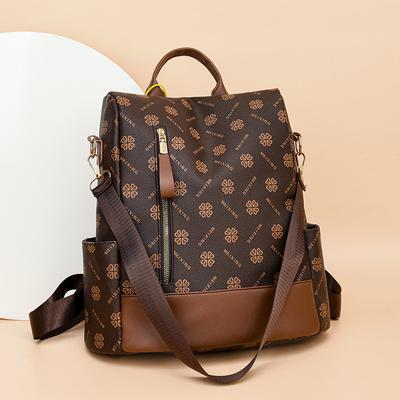 Rucksack aus PU-Leder mit großem Fassungsvermögen für Damen, luxuriöser Designer, Diebstahlschutz-Rucksack, Damenrucksack