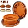 Silicone Dog Drinking Box Portable Collapsible Pet Bowl New Puppy Dual Bowl  Pet Travel