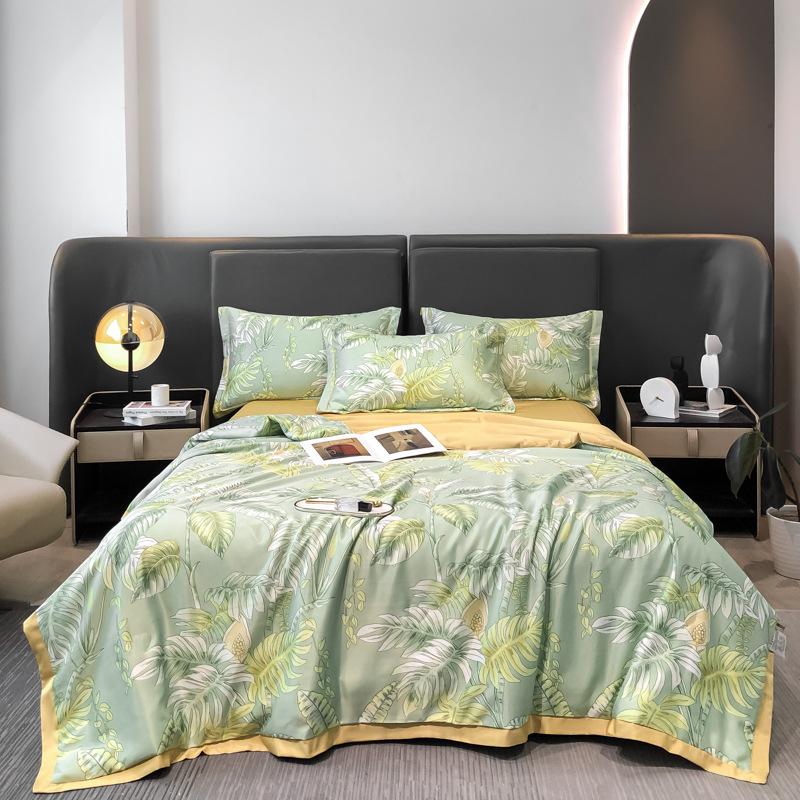 

Винтажный американский пасторальный цветочный узор, роскошный комплект постельного белья, мягкое шелковистое летнее прохладное одеяло, простыня, наволочки 150x200 Summer quilt