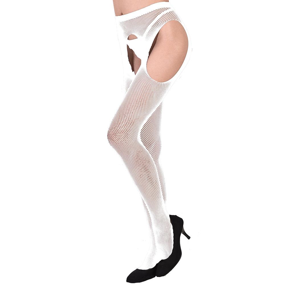 Four-sided open sex stockings, sexy hollowed-out women's fun free small mesh mesh stockings pantyhose