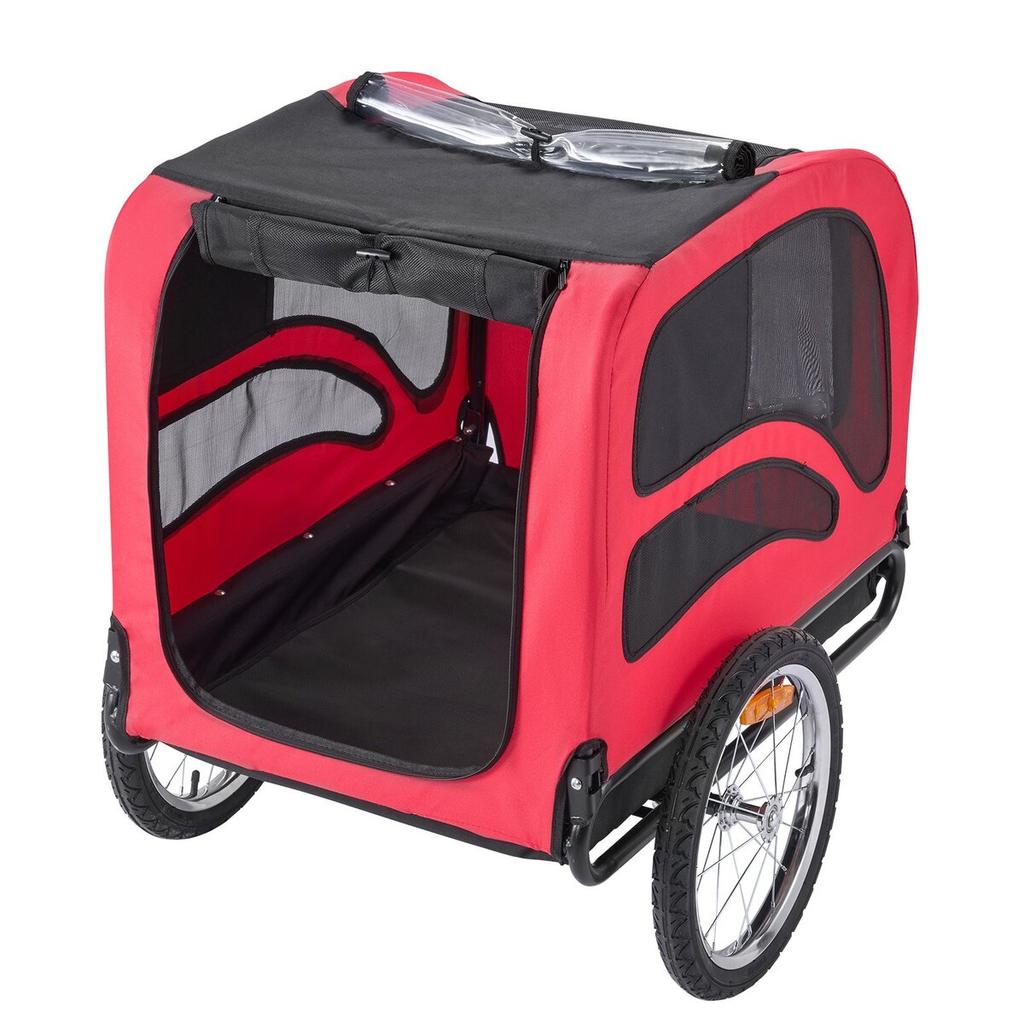 Dog Bike Trailer, Supports up to 45 kg, Pet Cart Bicycle Carrier for Small & Large Dogs, Easy Folding Frame with Quick Release Wheel, Universal