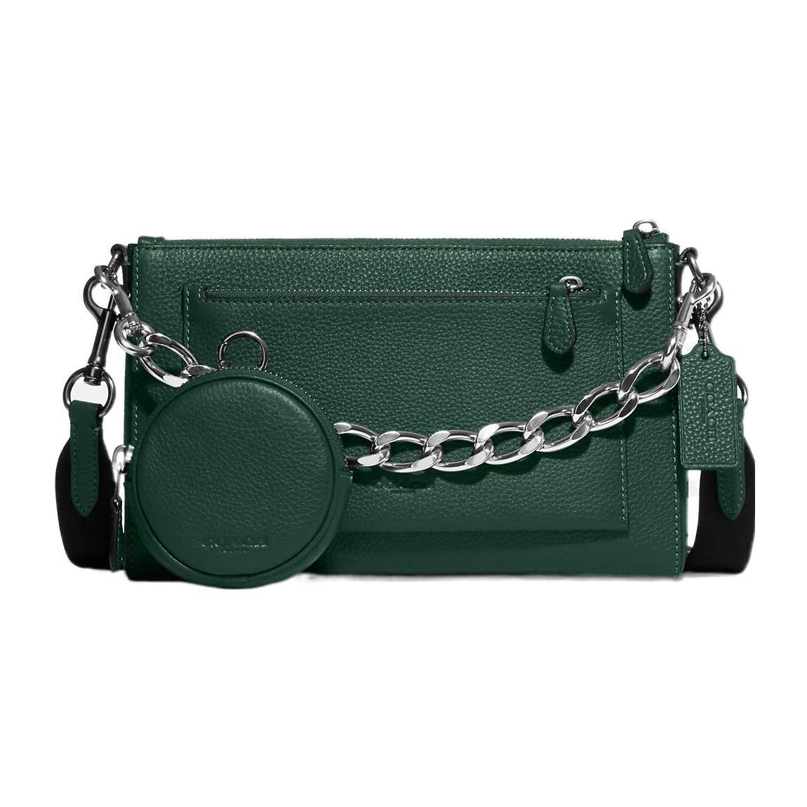 

Coach Holden 25 Signature Logo Embossed Pendant Zipper Closure Pebble Leather Shoulder Crossbody Bag Medium Women bags Dark-Green CE689-NIVDI Basic Set (Bag+Dust Bag)