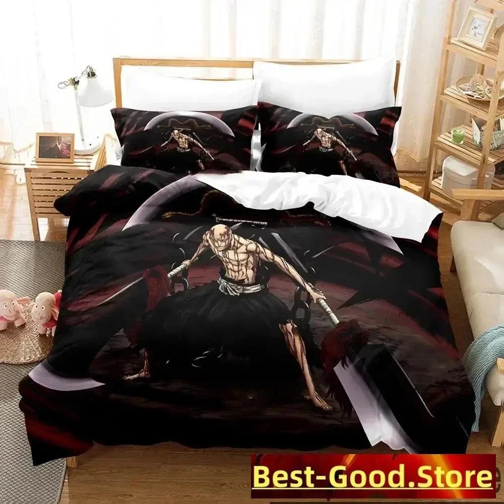 Anime Bleach Kurosaki Ichigo Bedding Set Printed Bed Set With Pillowcase Bed Duvet Cover Soft Queen King Size Bedclothes Home