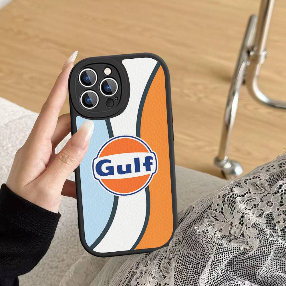 

G-Gulfs Racing Car Logo Phone Case Hard Leather For IPhone 14 13 16 Mini 15 14 11 12 Pro Max Plus Fundas iphone 11 pro