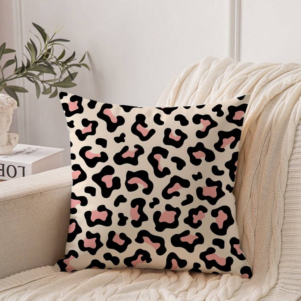 Pink Leopard Pattern Pillow Case Home Decor Throw For Sofa Bed Car Room Decor Gift Idea