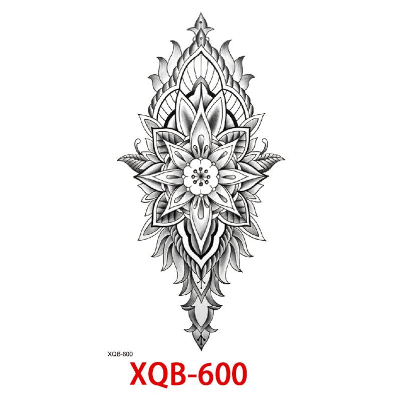 Small Full Arm Tattoo Sticker, Flower Letters, Plain Flower Tattoo Sticker Tattoo