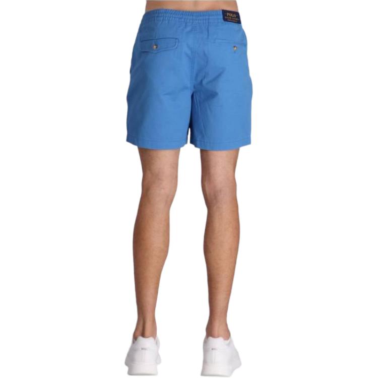 Polo Ralph Lauren Solid Color Mid Waist Zipper Straight Leg Casual Shorts Men shorts Blue 710644995-059
