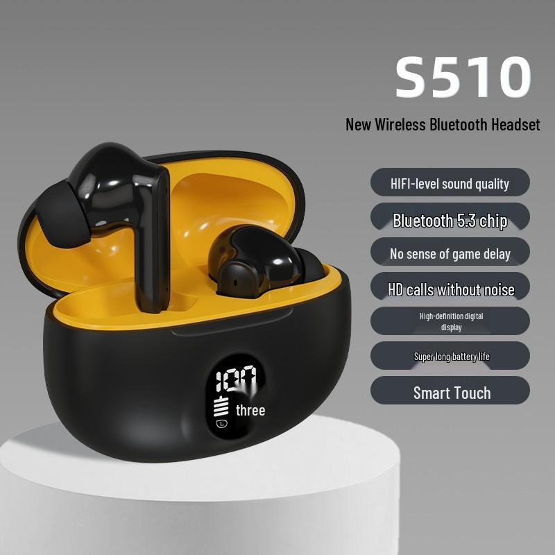 "895B TWS Bluetooth Sports Headset with Digital Display and Noise Reduction"