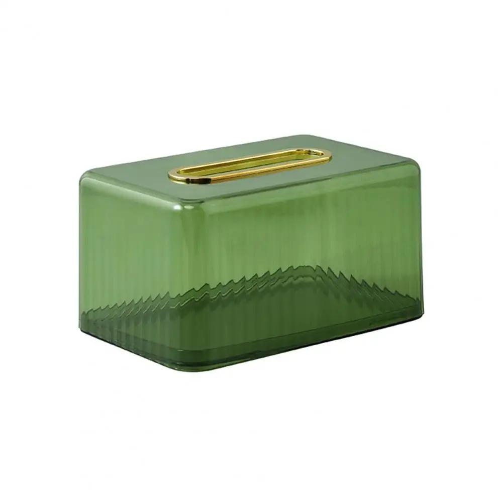 

Коробка для салфеток с закругленными краями, большой вместимости, легко заправляемый диспенсер для бумаги, коробка для салфеток, защита от пыли, домашний автомобильный органайзер