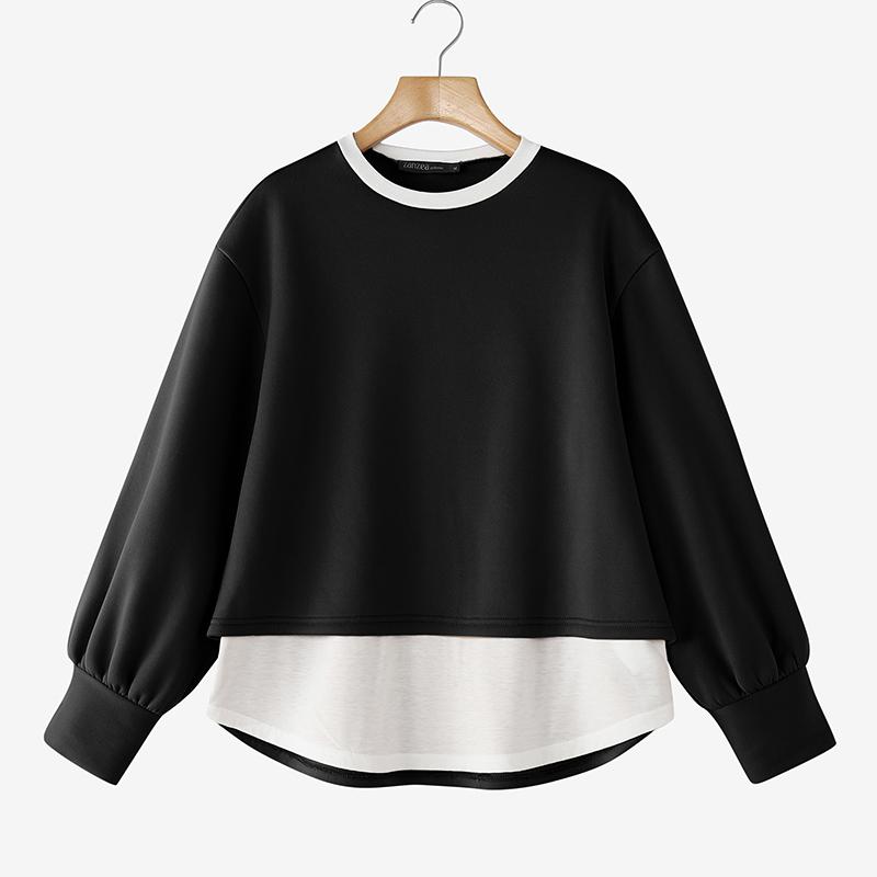 ZANZEA Women Round Neck Loose Casual Long Sleeve Pullover Tops