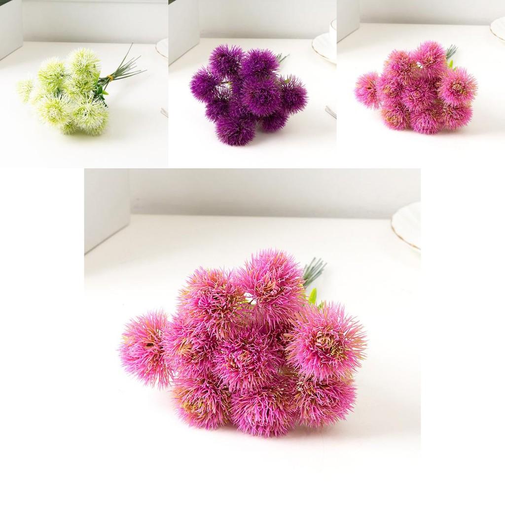 Artificial Dandelion Stem With Plastic Pot For Home Decor And Photography Props