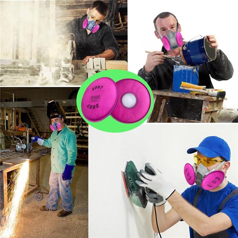 2097 Particulate Filter,Installed On 2097 Filters Retainer,Replacement for 6000 6200 6800 7000 7502 FF-4 Series,Filters Against Dust,Pink