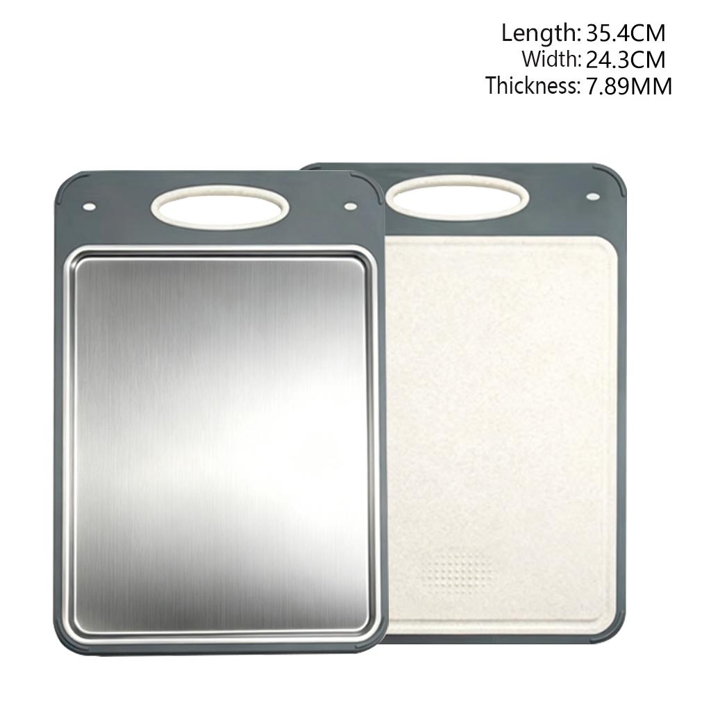 304 Stainless Steel Cutting Board Household Kitchen Food Double-Sided Cutting Board for Cutting Fruit Vegetable Chopping Board