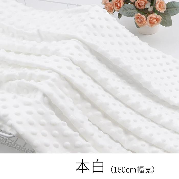 160x50cm Jednolity Kolor 3D Wytłaczany Aksamit Miękki Materiał Dziecięcy Na Dziecięce Koce, Pluszowe Lalki, Poduszki, Ręcznie Robiona Tkanina DIY TJ7286 Szyj