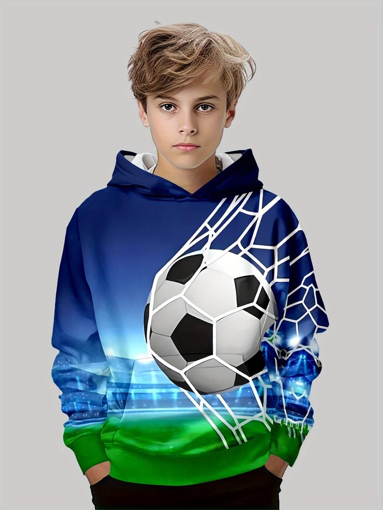 Roupas infantis meninos moletons manga longa 3D Footbaii impressão crianças primavera outono roupas casuais ao ar livre ativo meninos roupas tops