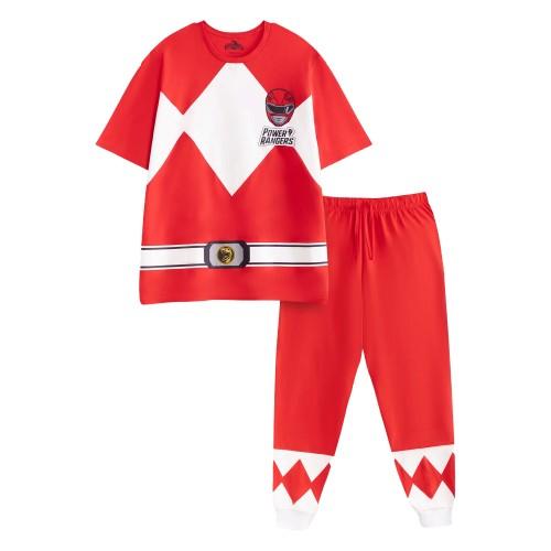 Power Rangers Mens Character Long Leg Short-Sleeved Pyjama Set