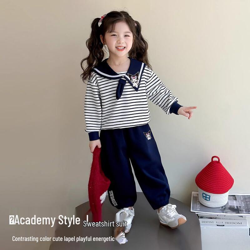 

Hello Kitty Girls Retro Sailor Collar Sweatshirt Set 150