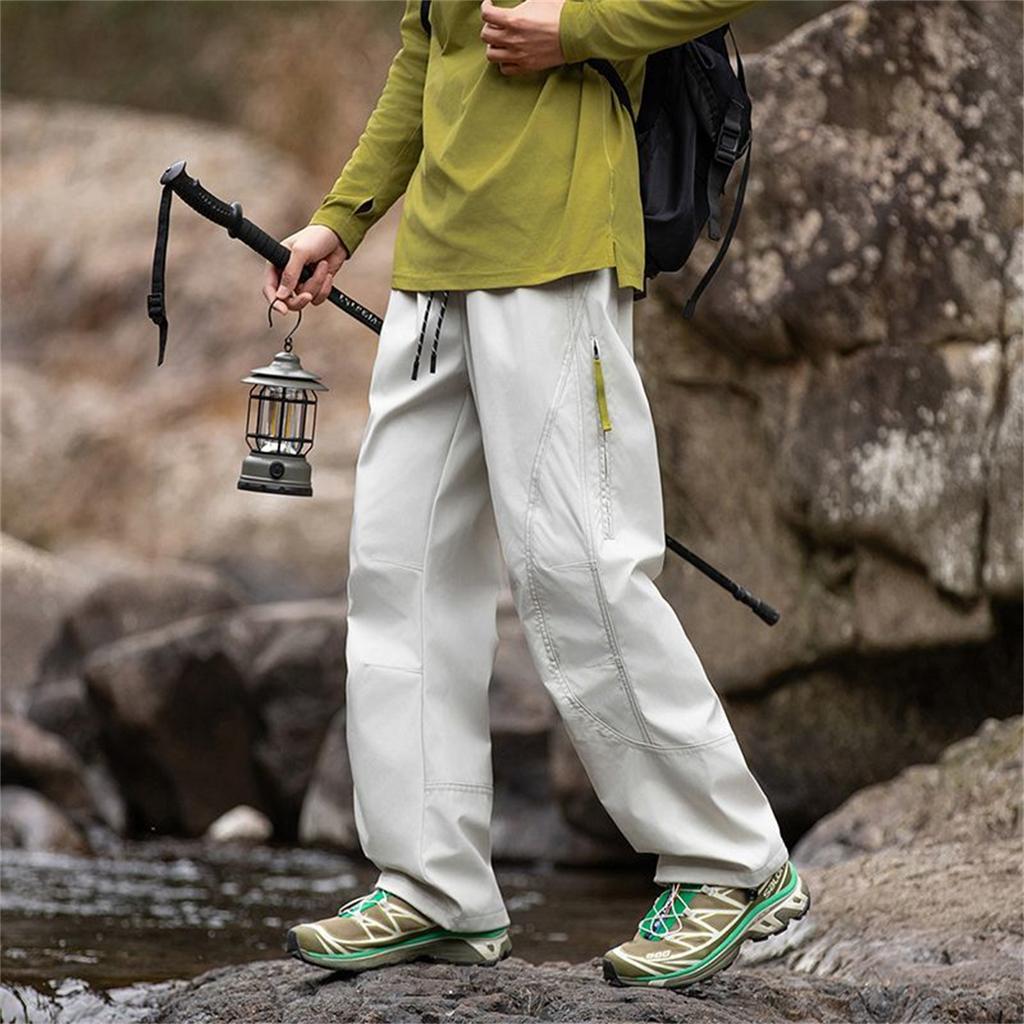 Outdoor Soft Shell Charging Pants Men's and Women's Three-proof Quick-drying Paratrooper Pants Loose Hiking Overalls