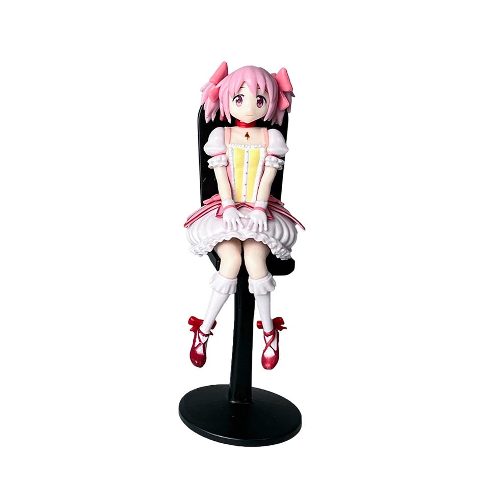 Puella Magi Madoka Magica Personnage d'Anime Akemi Homura/Madoka Posture assise Figurines PVC Modèle de Collection Cadeau pour les fans d'Anime