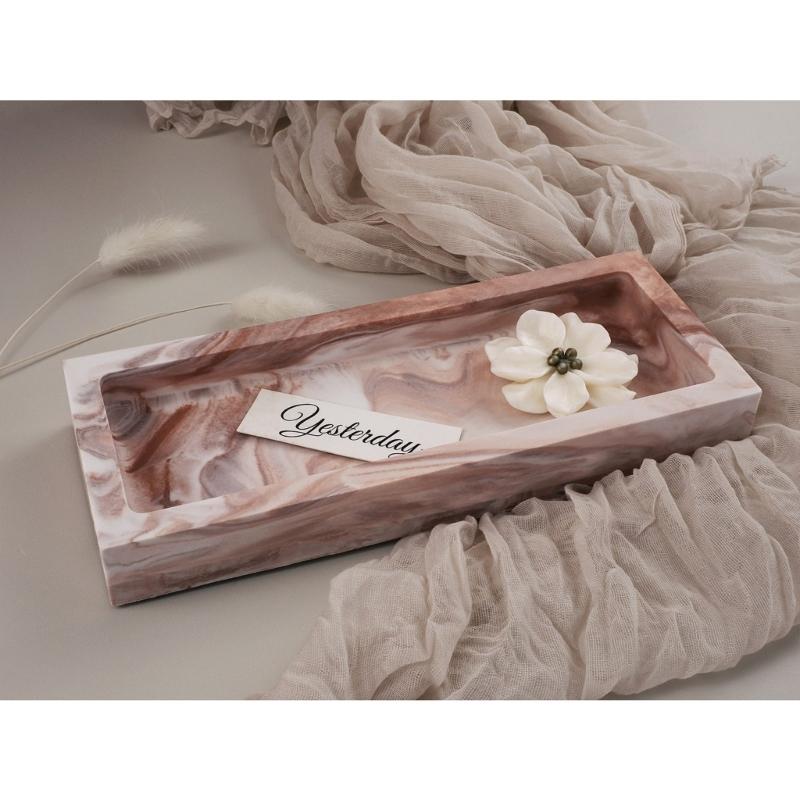 Silicone Tray Molds for Resin DIY Rectangle Mold for Epoxy Casting Jewelry Holder Dish Mold Decorative Candle Tray Mold