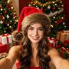 Long Tail Horsehair Faux Mink Fur Christmas Party Hat - Soft & Comfortable
