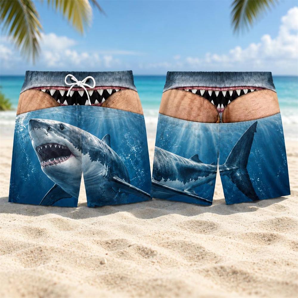 Costume da Bagno Divertente e Birichino per Uomo Festa in Spiaggia Unico Coulisse Pantaloncini da Spiaggia Moda Stampa 3D Novità Tigre Leone Aquila