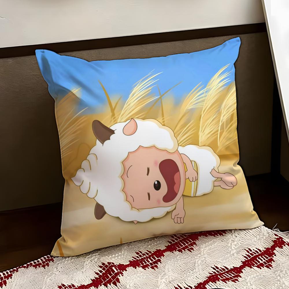 Love to Sleep Lazy Goat Cushion Cover Reversible Soft Durable Pillow Cover Home  Car MultiScene Use for Daily Comfort