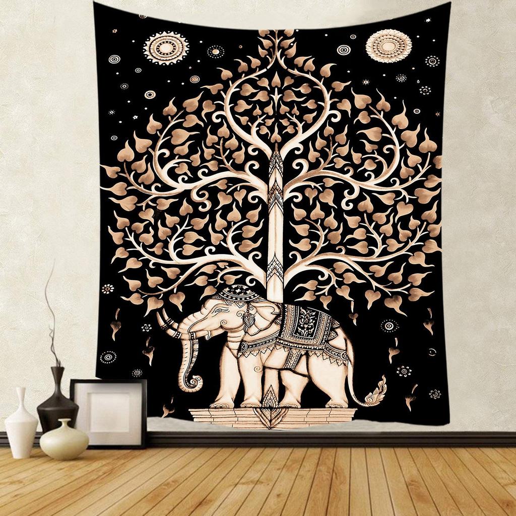 Large Mandala Pattern Indian Tapestry Wall Hanging Decoration Bohemian Beach Towel Polyester Thin Blanket Yoga Shawl Travel  Mat