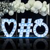 1Pc 73cm Lighting Hollow Heart Frame KT Board Party Decor for Wedding Birthday Home Party Decorating Tool