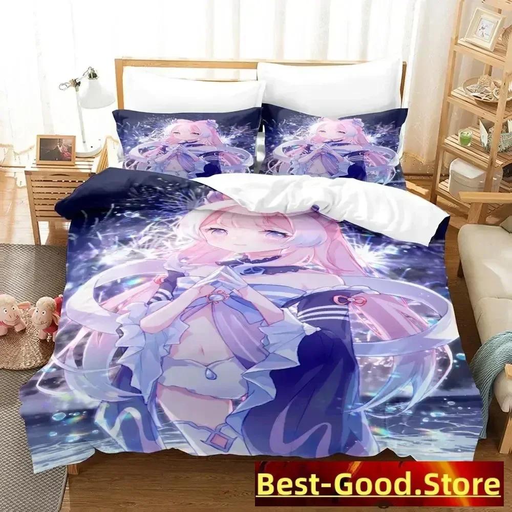 Game Genshin Impact Sangonomiya Kokomi Bedding Set Single Twin Full Queen King Size Bed Set Adult Kid Bedroom Duvetcover Sets