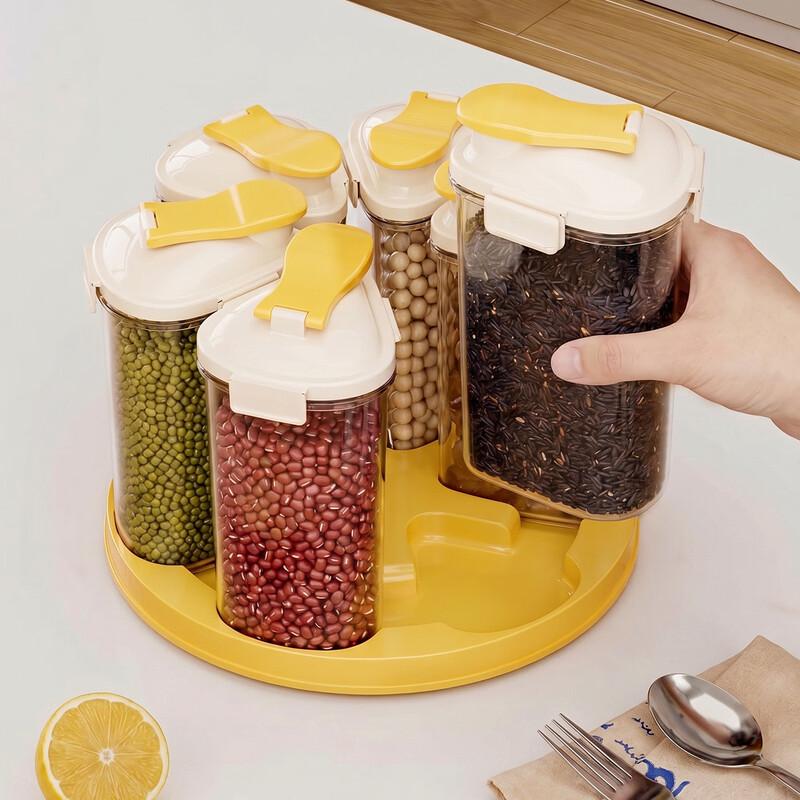 Airtight Rotating Kitchen Storage Jar