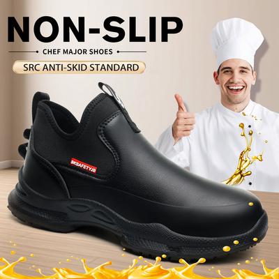 Herren Koch Arbeitsschuhe Rutschfest Ölbeständig Küchenschuhe Bequem Restaurant Sicherheitsschuhe Wasserdichte Küchenschuhe