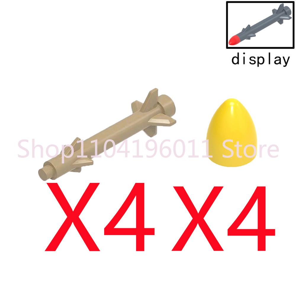 MOC Military Building Blocks Accessories Missile Rocket Nuclear  Assembly Models Compatible With Toys Kid Gift Bricks X053 DIY